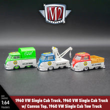 Load image into Gallery viewer, M2 MACHINES X MOONEYES 1960 VOLKSWAGEN SINGLE CAB TRUCK 3-SET 1/64
